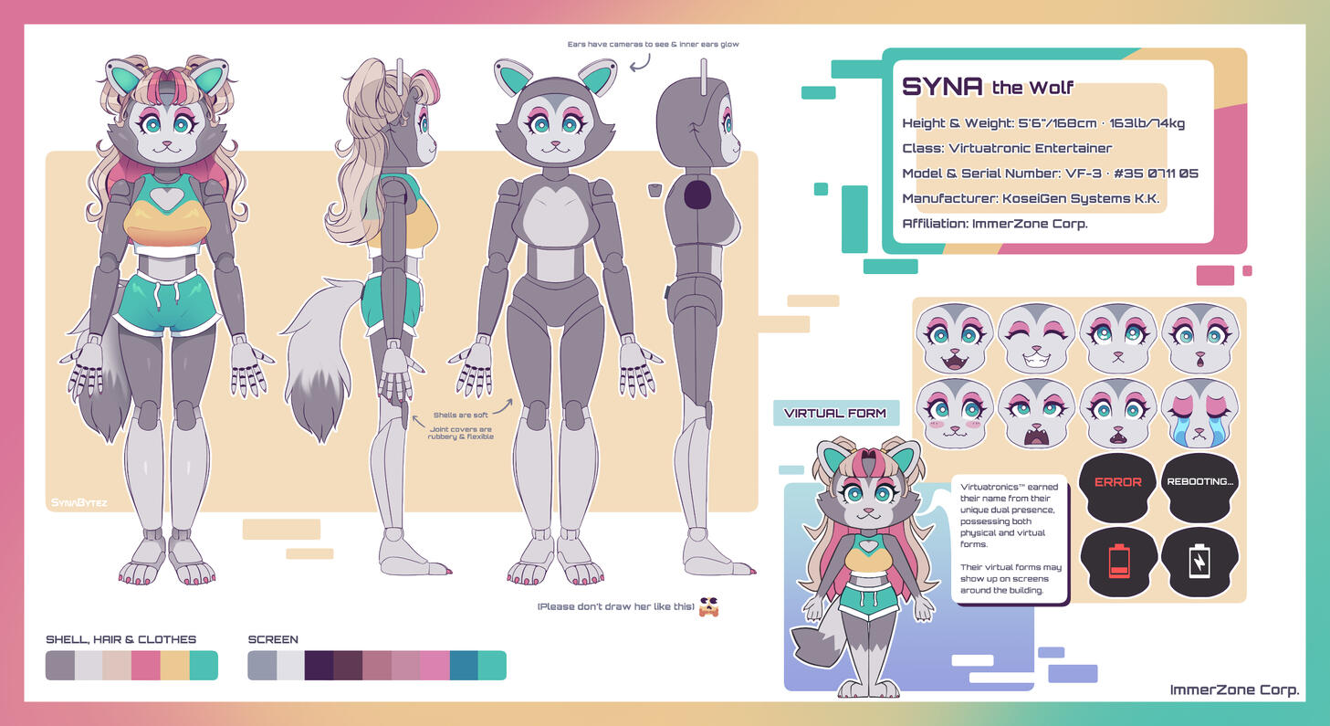 Syna the Wolf Reference Sheet Syna the Wolf Reference Sheet